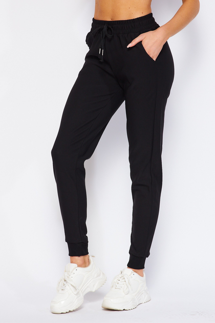 Run With It Black Joggers