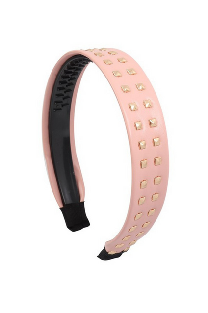 Pink Night Out Leather Headband