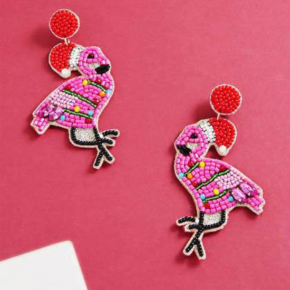 Flamingo X-Mas Earrings