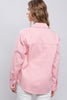 Pretty in Pink Denim Button Front Jacket