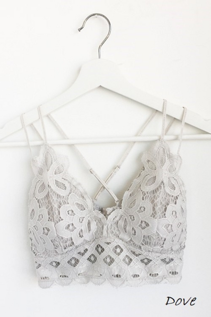 Perfectly You Dove Lace Bralette