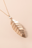 Gold Rhinestone Leaf Necklace