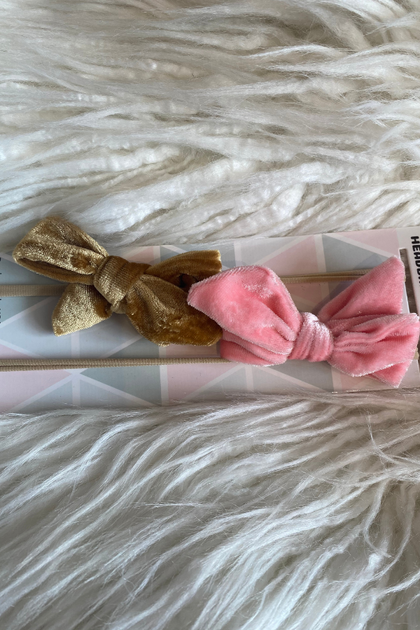 Pink And Gold Bow Sets