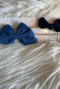 Navy Blue And Denim Bow Sets