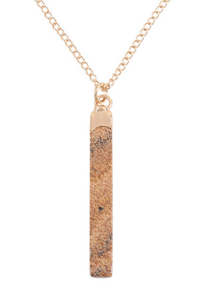 Keeping It Natural Brown Pendant Necklace