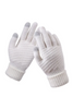 White Winter Touch Screen Knitted Gloves