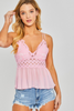 Here Comes The Sun Pink Bralette Tank