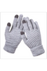 Gray Winter Touch Screen Knitted Gloves