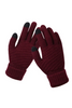 Wine Red Winter Touch Screen Knitted Gloves