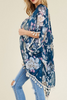 True Destiny Blue Floral Kimono