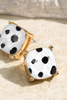 Charming Faceted Animal Print Earrings