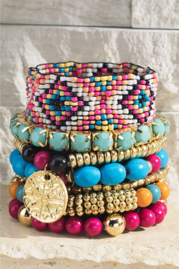 Colorful Multi Shape Bracelet Set