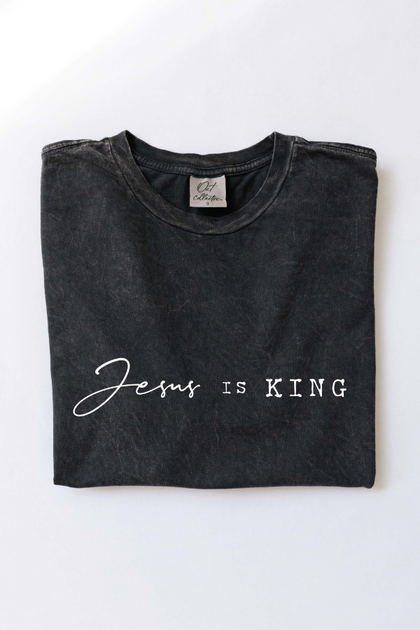 Jesus Is King - Mineral Black