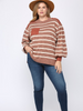 Linda Knit Striped Sweater Top