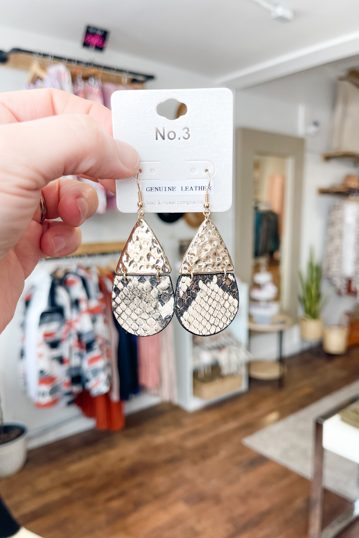 Life Of The Party Snakeskin Earrings