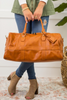 Faux Leather Luxury Weekend Tote Bag